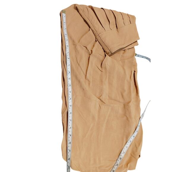 Elevenses Overlay Pants High Waisted Pleated High Low Hem Brown Womens Size 4 - Picture 4 of 8